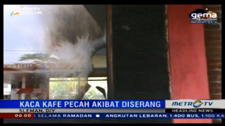 Sebuah Kafe di Yogyakarta Dirusak Orang Tak Dikenal