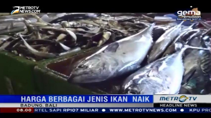 Nelayan Tak Melaut, Harga Ikan di Badung Melonjak