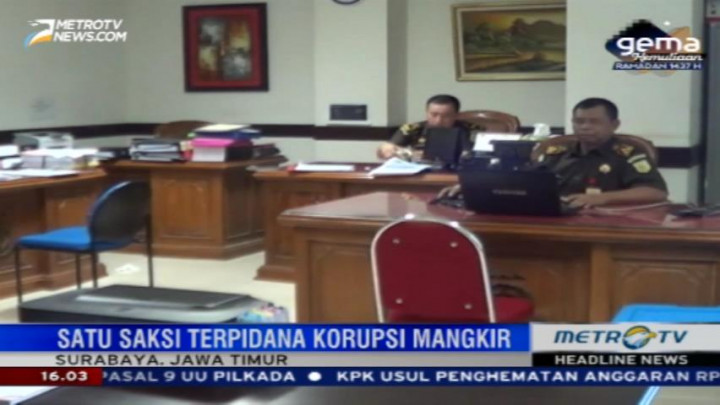 Terpidana Kasus Korupsi Dana Hibah Kadin Jatim Mangkir dari Pemeriksaan