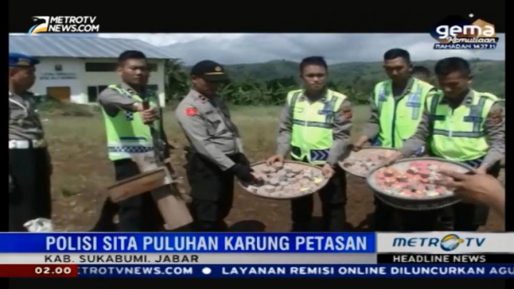 Polisi Razia Dua Kampung Pembuat Petasan di Sukabumi