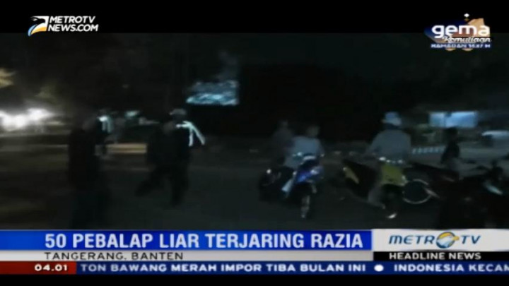 Puluhan Pembalap Liar di Tangerang Terjaring Razia
