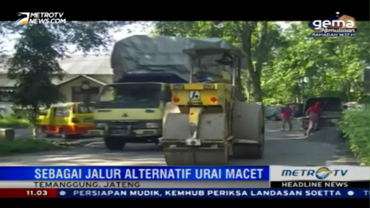 Jelang Arus Mudik, Perbaikan Jalur Alternatif di Temanggung Dipercepat