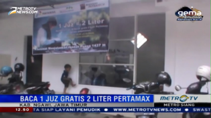Mengaji 1 Juz Gratis 2 Liter Pertamax