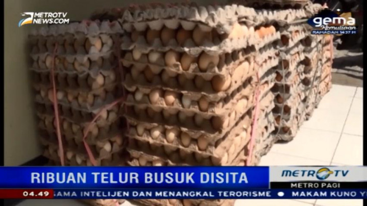 Disperindag Bogor Sita 3000 Telur Busuk Siap Edar
