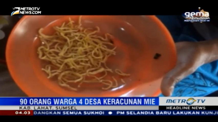 90 Warga di Lahat Keracunan Mie Kuning