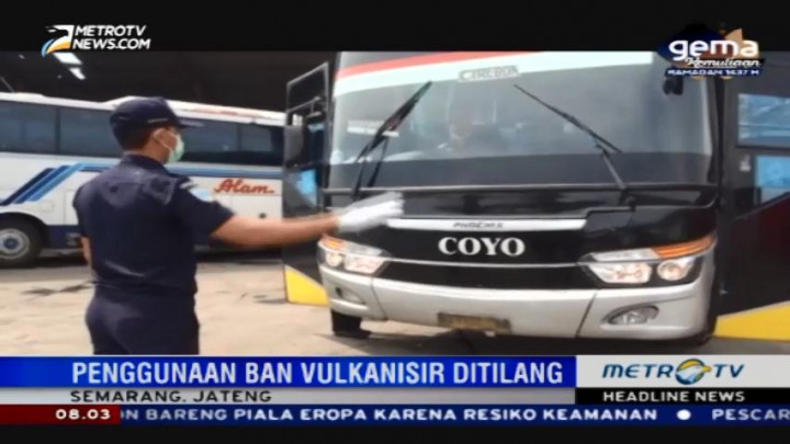Uji Kelaikan, Dishub Semarang Tilang Bus dengan Ban Vulkanisir