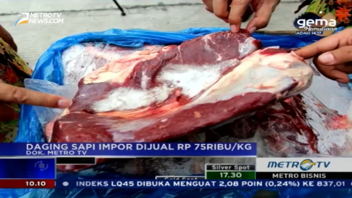 300 Ton Daging Sapi Beku Asal Australia Tiba di Gudang Bulog