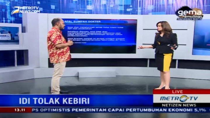 Ini Alasan IDI Tolak Jadi Eksekutor Kebiri