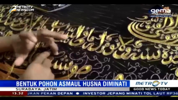 Bisnis Kaligrafi Jarum Pentul Beromzet Puluhan Juta