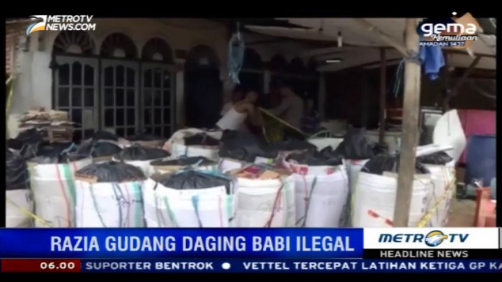 Aparat Gabungan Sita Empat Ton Daging Babi Ilegal di Jambi