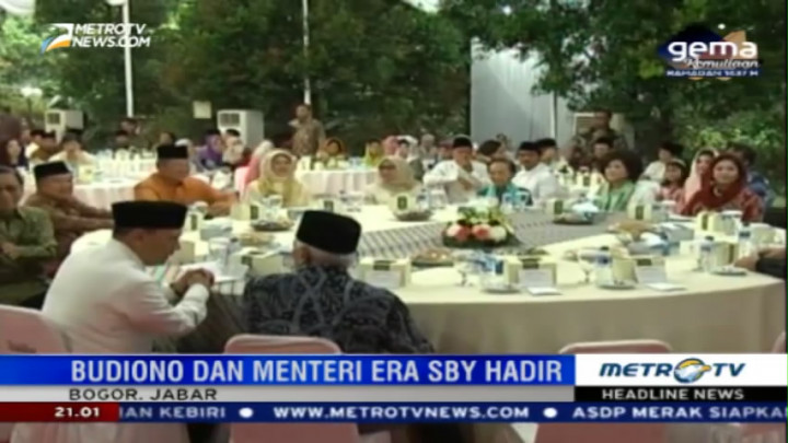 Jajaran Kabinet Indonesia Bersatu Jilid I & II Buka Bersama di Rumah SBY