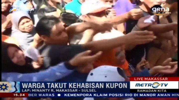 Pasar Murah di Makassar Berujung Ricuh