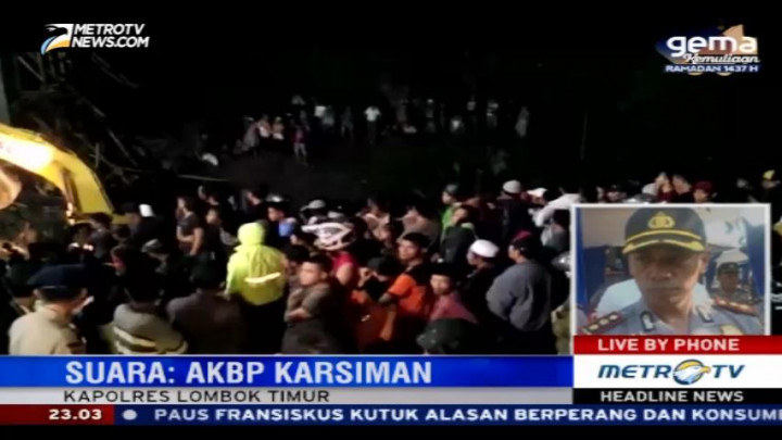 Satu Korban Jembatan Roboh di Lombok Timur Masih Tertimbun