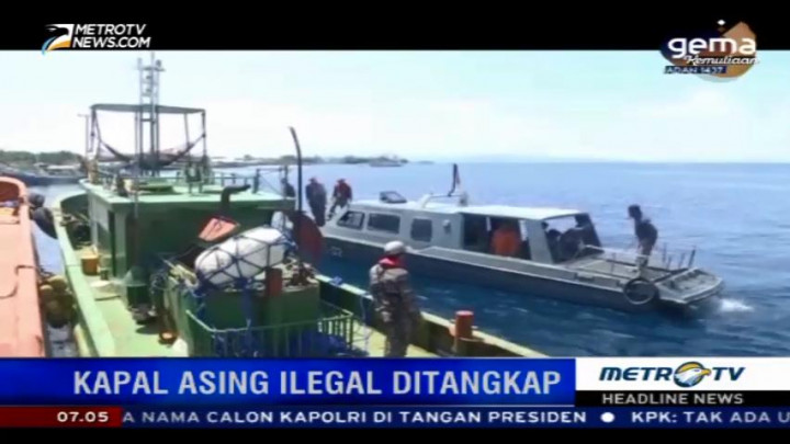 Empat Kapal Asing Ilegal Ditangkap di Kabupaten Pulau Morotai