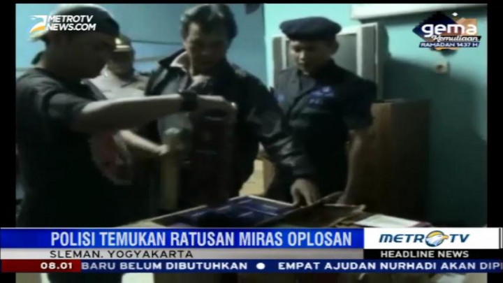 Brimob Gerebek Tiga Gudang Pengoplos Miras