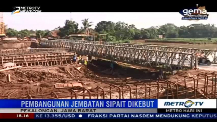 Pembangunan Jembatan Sipait Pekalongan Dikebut