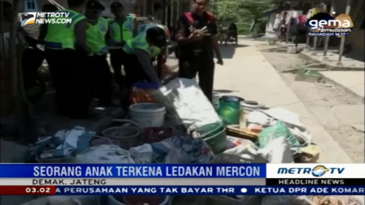 Polisi Razia Pusat Pembuatan Petasan di Demak