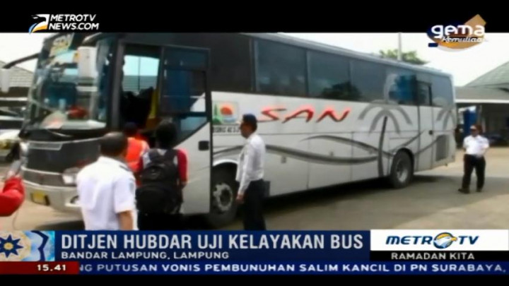 Ditjen Hubdat Uji Kelayakan Angkutan Mudik di Terminal Induk Rajabasa