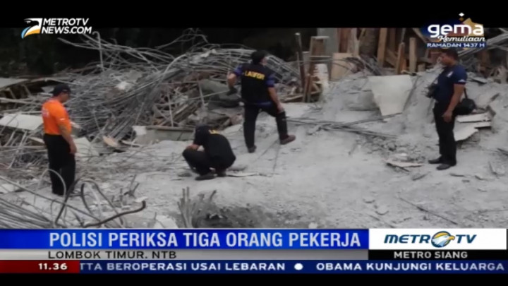 Tim Labfor Bali Olah TKP Jembatan Roboh di Lombok Timur