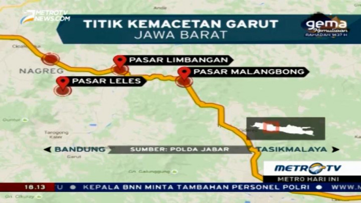 Tiga Titik Rawan Kemacetan di Garut Saat Mudik Lebaran