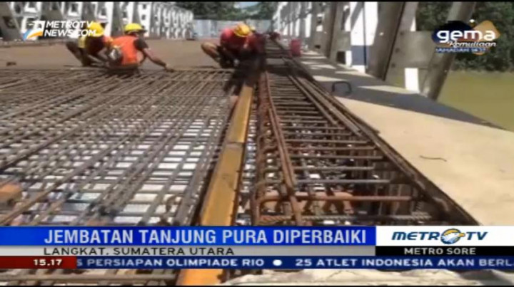 Perbaikan Jembatan Tanjung Pura Ditargetkan Rampung Sebelum Mudik 2016