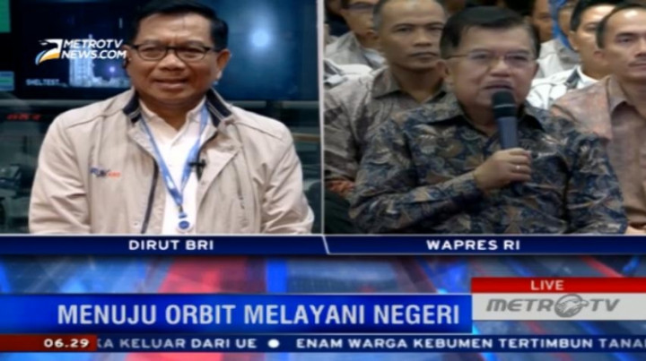 JK Berharap BRIsat Bisa Perbaiki Layanan Nasabah