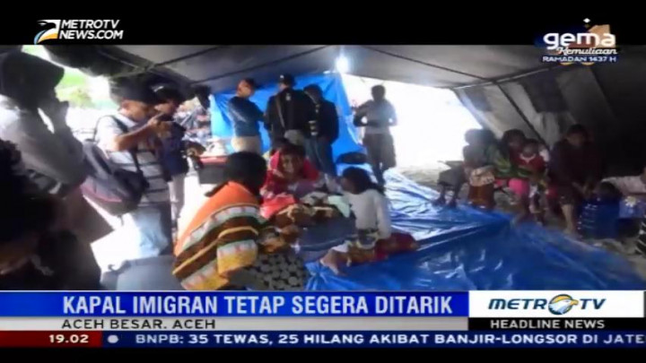 Imigran Srilanka Diturunkan untuk Perbaikan Kapal