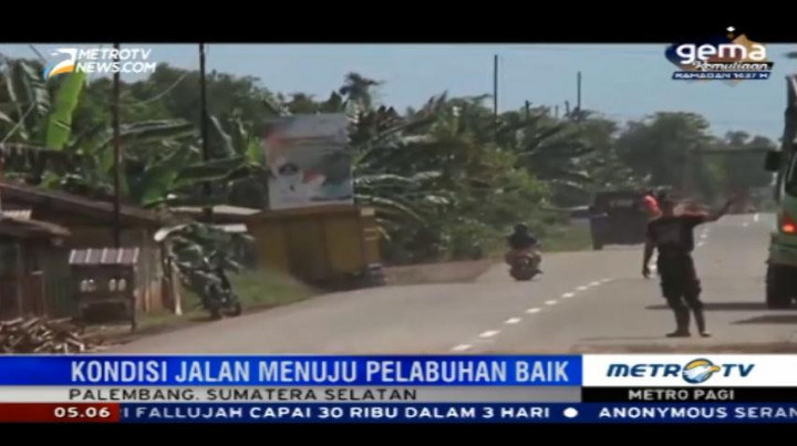 Sempat Rusak, Jalan Menuju Pelabuhan Tanjung Api-api Membaik
