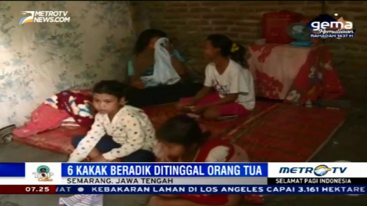 Enam Kakak Beradik di Tembalang Ditinggal Orangtua