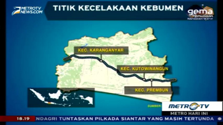 Ini Titik Rawan Kecelakaan di Jalur Mudik Kebumen