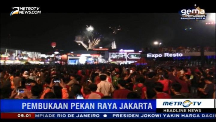 Pesta Kembang Api Meriahkan Perayaan HUT ke-489 Jakarta