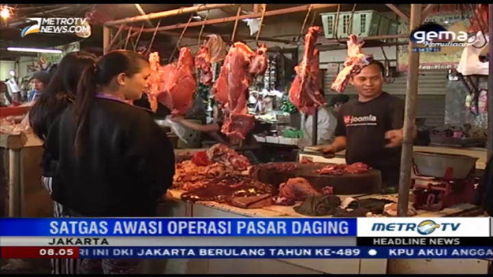 Satgas Pangan Polri Awasi Operasi Pasar Daging