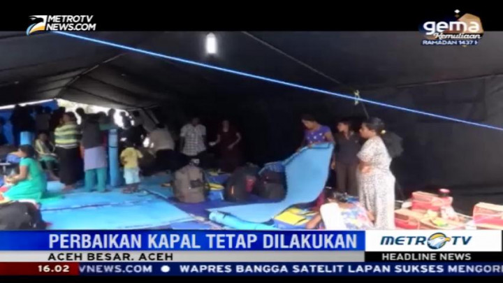 Imigran Srilanka Bermukim di Tenda Pengungsian Aceh