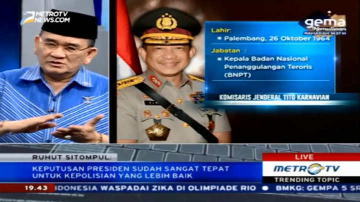 Ruhut Sitompul: Pencalonan Tito Sangat Tepat