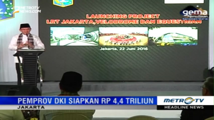 Ahok Resmikan Pembangunan Proyek LRT