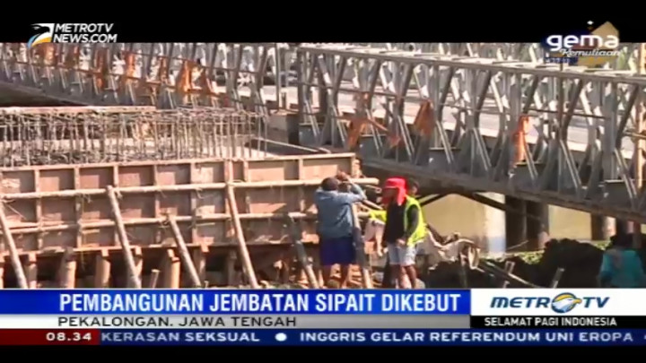 Jelang Mudik, Pembangunan Jembatan Sipait Dikebut