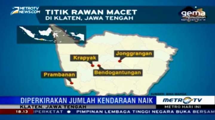 Empat Titik Rawan Macet di Klaten Saat Arus Mudik Lebaran