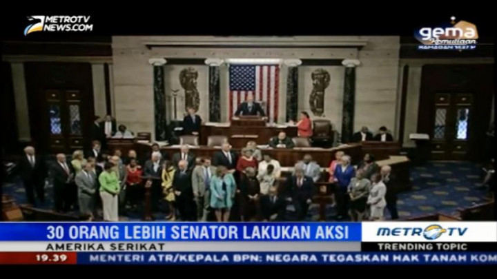 30 Senator Demokrat Lakukan Aksi Mogok Kerja