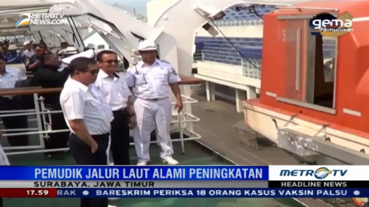 Jelang Mudik, Menhub Tinjau Fasilitas Kapal di Pelabuhan Tanjung Perak