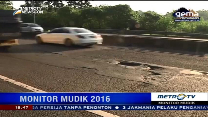 Jalan Berlubang Masih Ditemukan di Tol Purbaleunyi