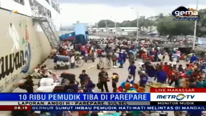 10 Ribu Pemudik Tiba di Parepare