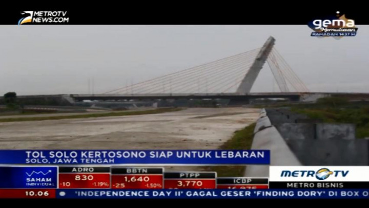 Tol Solo-Kertosono Siap Dilintasi Pemudik