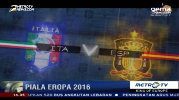 Italia vs Spanyol, Mengulang Final Piala Eropa 2012