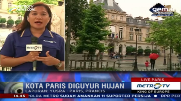 Suasana Kota Paris Jelang Italia vs Spanyol