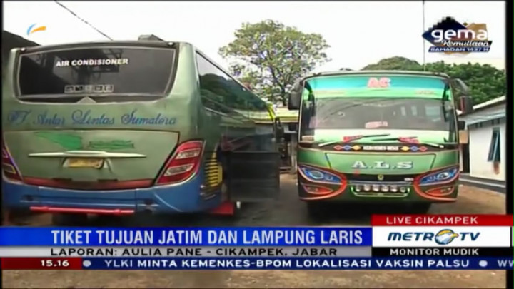 Penjualan Tiket Bus di Bandung Menurun