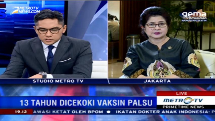 Menkes akan Rilis Data Rumah Sakit yang Terlibat Vaksin Palsu