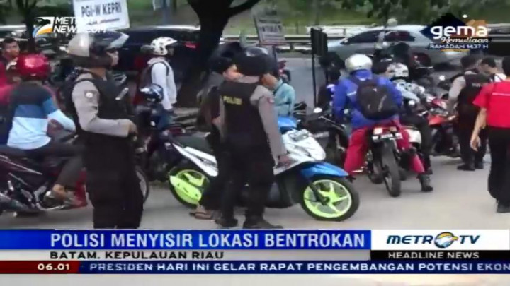 Dua Kelompok Bentrok di Sei Panas Batam