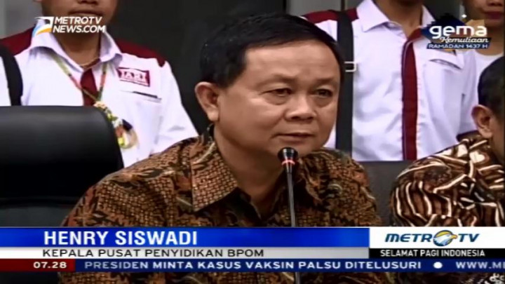 Satgas Penanganan Vaksin Palsu Resmi Dibentuk