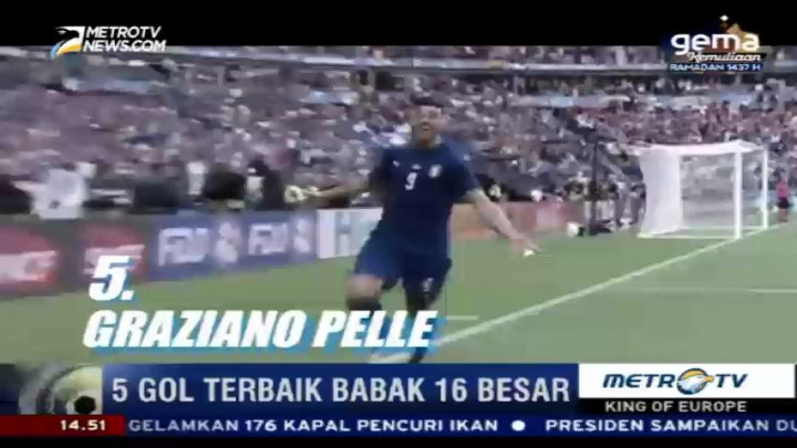 Lima Gol Terbaik Babak 16 Besar Piala Eropa 2016