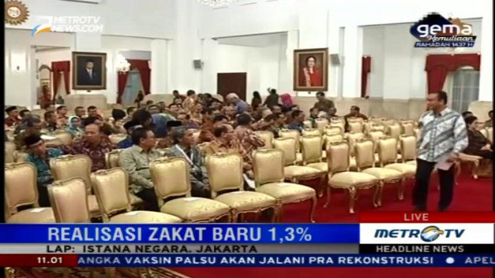 Jokowi Ingin Dongkrak Realisasi Himpunan Zakat